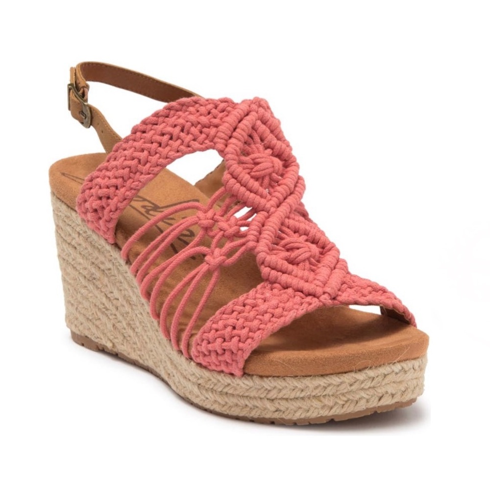 Zodiac Coral Palm Platform Wedge Espadrille Sandal